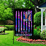 8VT. 9-11 Never Forget Garden Flag Mockup 2