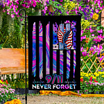 8VT. 9-11 Never Forget Garden Flag Mockup 4