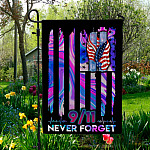 8VT. 9-11 Never Forget Garden Flag Mockup 5