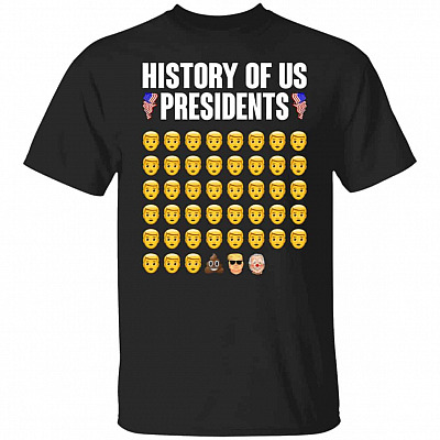 History Of US Presidents Anti Biden T-Shirt, Black, Unisex T-Shirt