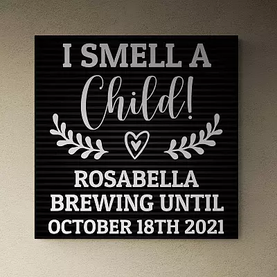 I Smell a Child Canvas - Customized Halloween Framed Canvas Prints - Unframed Poster - Funny Wall Art Gift for Kids