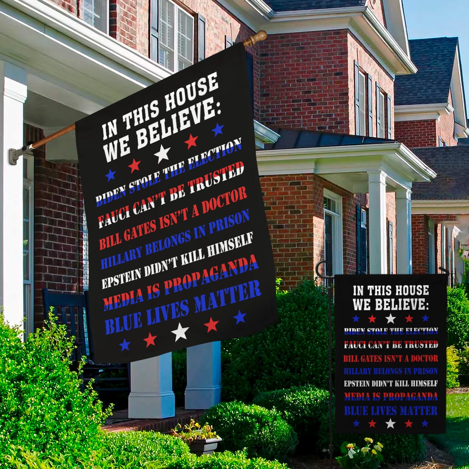 4KT. In This House Biden Stole Election 30x40 Garden & House Mockup 2