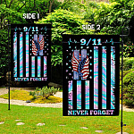 1O. 911 Never Forget-30x40 side1 Garden Flag Mockup 2 Side