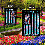 1O. 911 Never Forget-30x40 side1 Garden Flag Mockup 2 Side-2
