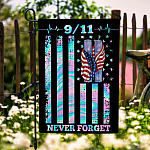 1O. 911 Never Forget-30x40 side1 Garden Flag Mockup 6