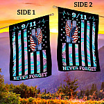 1O. 911 Never Forget-30x40 side1 House Flag Mockup 2 Side