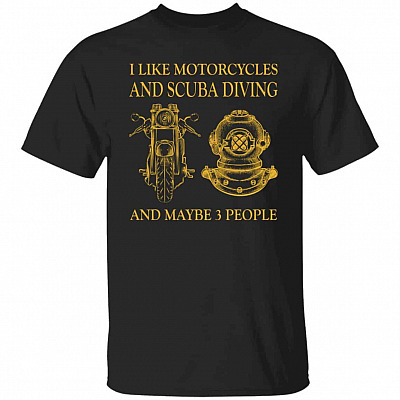 I Like Motorcycle Shirt, Black, Unisex T-Shirt