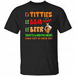 Titties BBQ And Beer, Black, Unisex T-Shirt