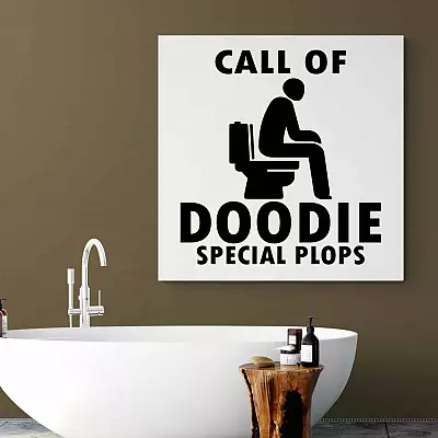 Call Of Doodie Special Plops Framed Canvas Prints - Unframed Poster - Toilet Wall Decor Funny