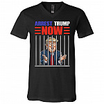 trump, Black, V-Neck T-Shirt
