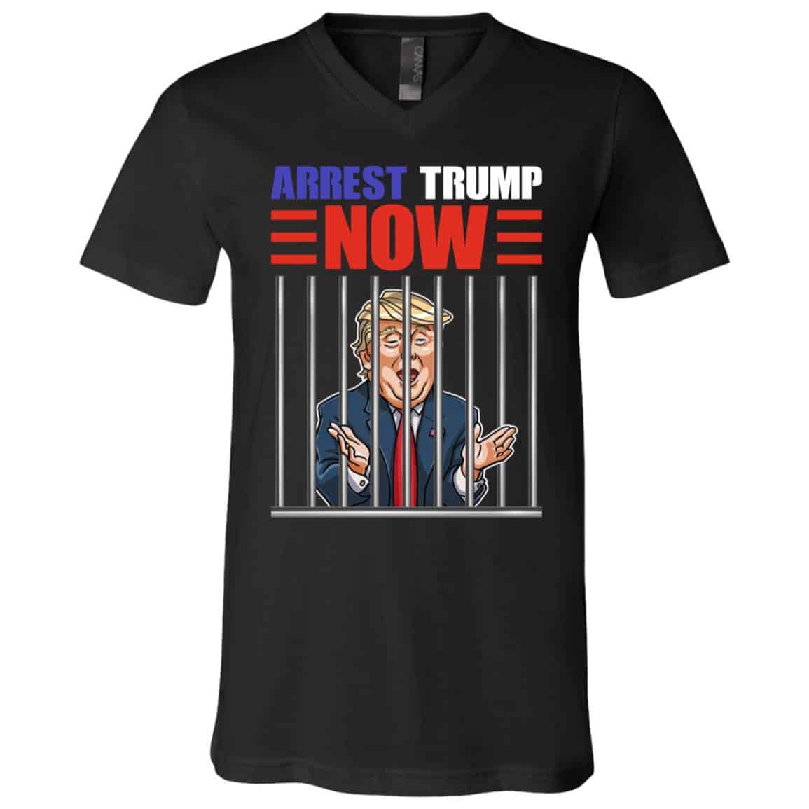 trump, Black, V-Neck T-Shirt