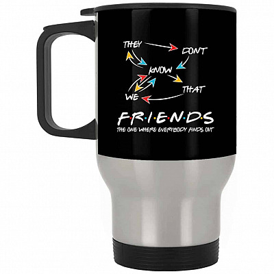 14 oz. Silver Travel Mug