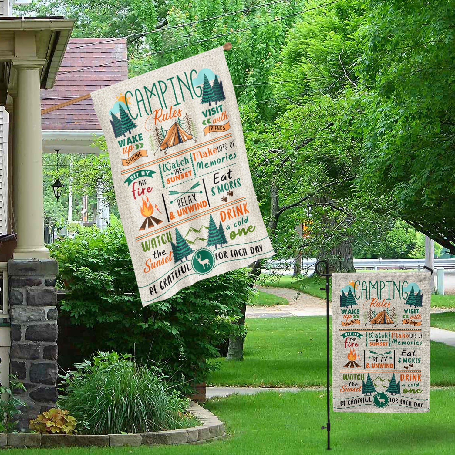 3MH. Flag Camping 30X40 Garden & House Mockup 1