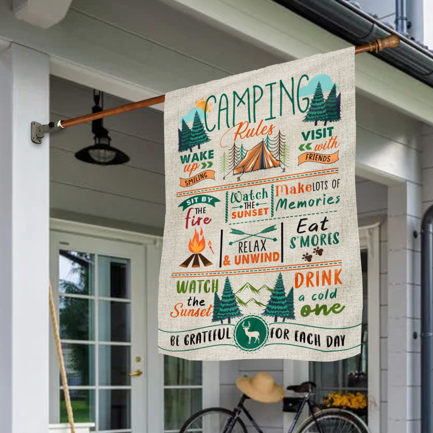 3MH. Flag Camping 30X40 House Flag Mockup 1