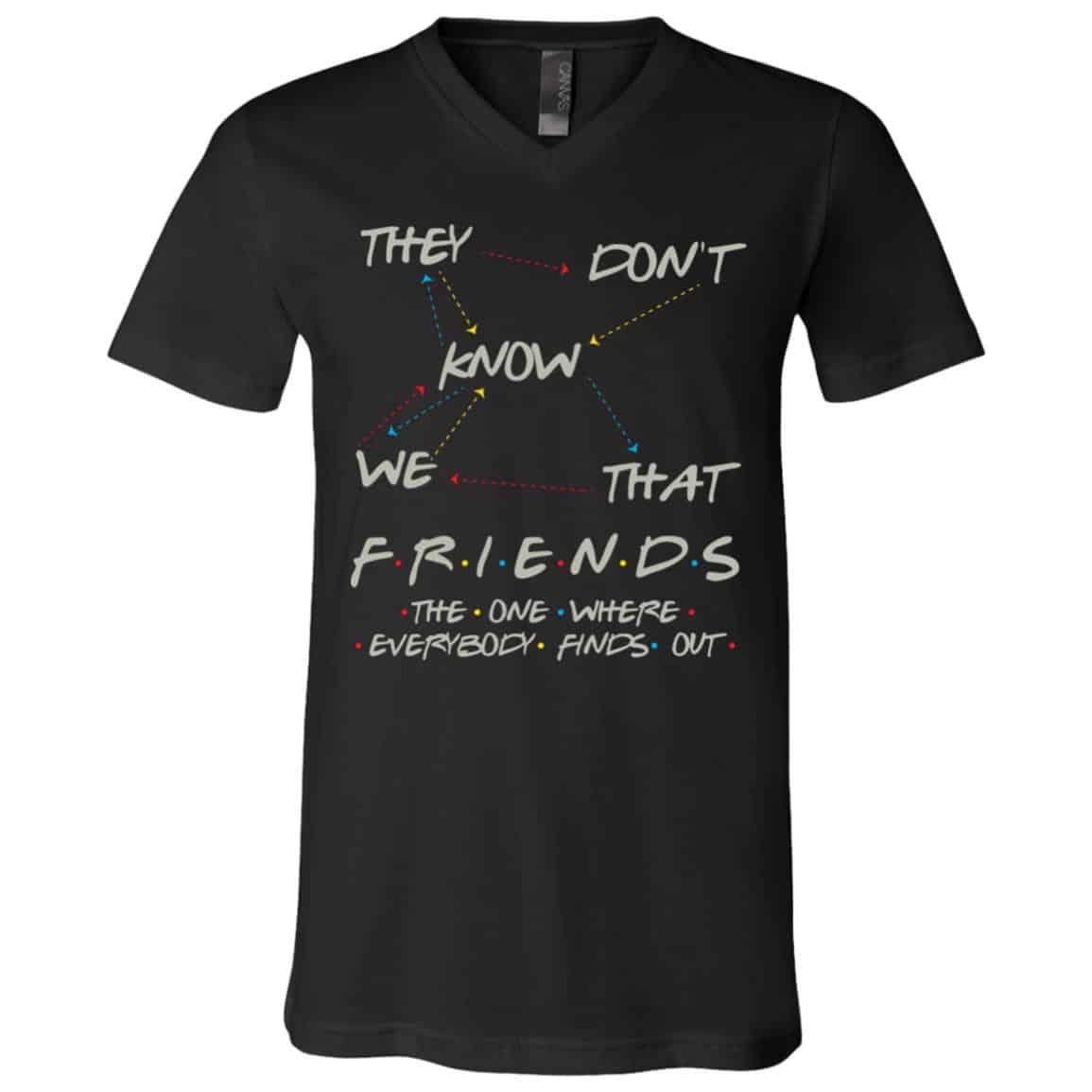 know t, Black, V-Neck T-Shirt know t, Black, V-Neck T-Shirt