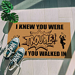 11Th. Trouble When You Walked In Doormat mockup 5