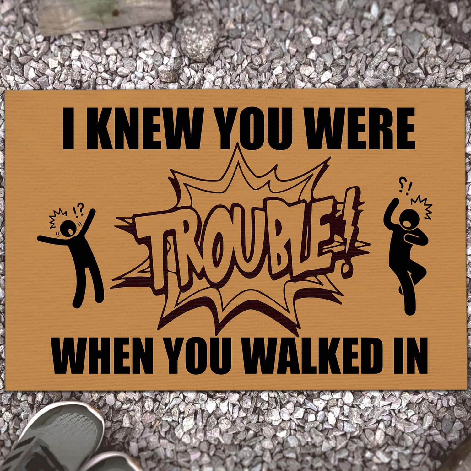 11Th. Trouble When You Walked In Doormat Mockup 13