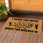 11Th. Trouble When You Walked In Doormat mockup 1
