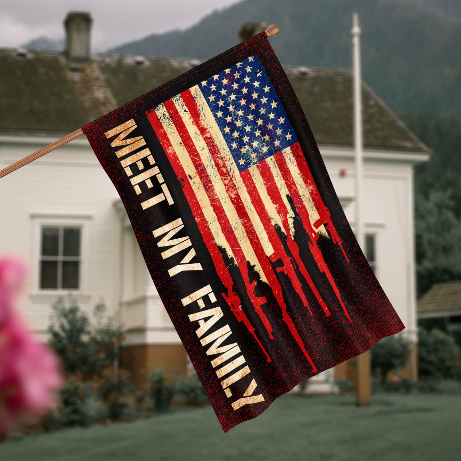 Meet My Family Gun Flag 8