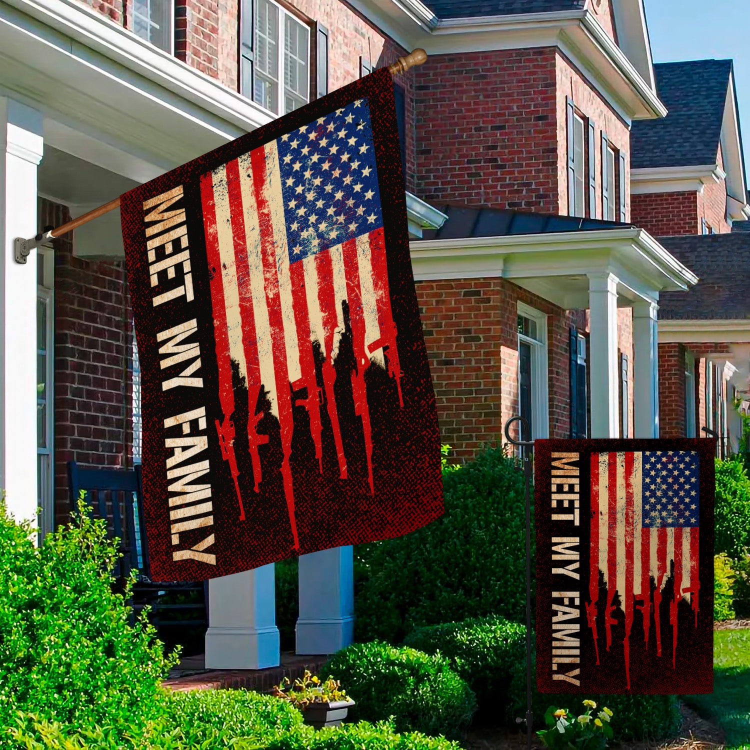 Meet My Family Gun Flag 1