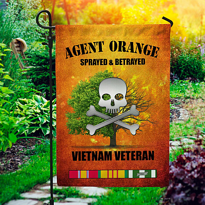 Agent Orange Sprayed and Betrayed Vietnam Veteran Decorative Garden Flag - Indoor Outdoor Flag - House Flag
