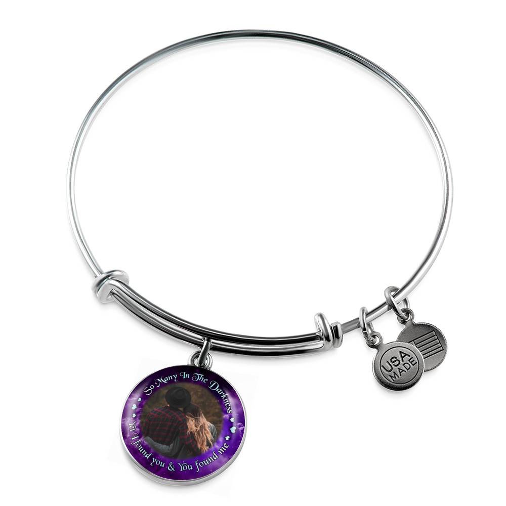 Personalized Photo So Many In The Darkness Yet I Found You And You Found Me Circle Pendant Necklace