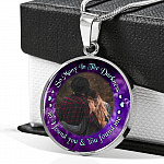 Personalized Photo So Many In The Darkness Yet I Found You And You Found Me Circle Pendant Necklace