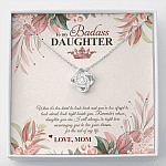 To My Badass Daughter Live Your Dream Love Knot Necklace - Crown Daughter Necklace From Mom - Love Knot Necklace
