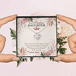 To My Badass Daughter Live Your Dream Love Knot Necklace - Crown Daughter Necklace From Mom