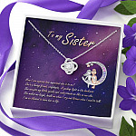 To My Sister How Can I Express How Important She Is To Me BFF Bestie Love Knot Pendant Necklace To My Sister How Can I Express How Important She Is To Me BFF Bestie Love Knot Pendant Necklace