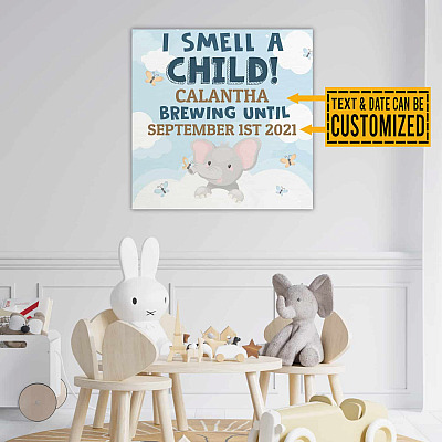 Alternative view of I Smell a Child Hocus Pocus Customized Framed Canvas - Unframed Poster - Funny Gift for Kids