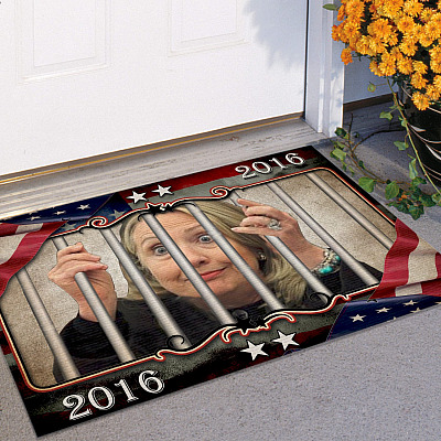 Alternative view of Hillary For Prison 2016 Doormat - Outdoor Indoor Doormat