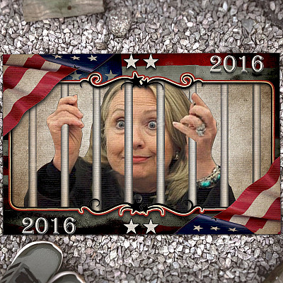 Hillary For Prison 2016 Doormat - Outdoor Indoor Doormat