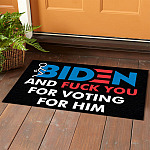 55 HG uu tien. Fuck Biden Doormat Doormat mockup 1