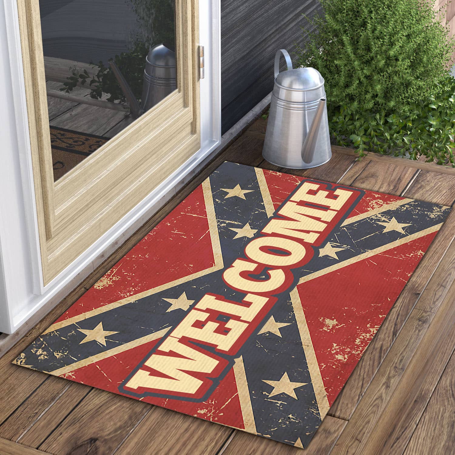10VT. Welcome Confederate Doormat mockup 3