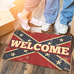 10VT. Welcome Confederate Doormat mockup 6