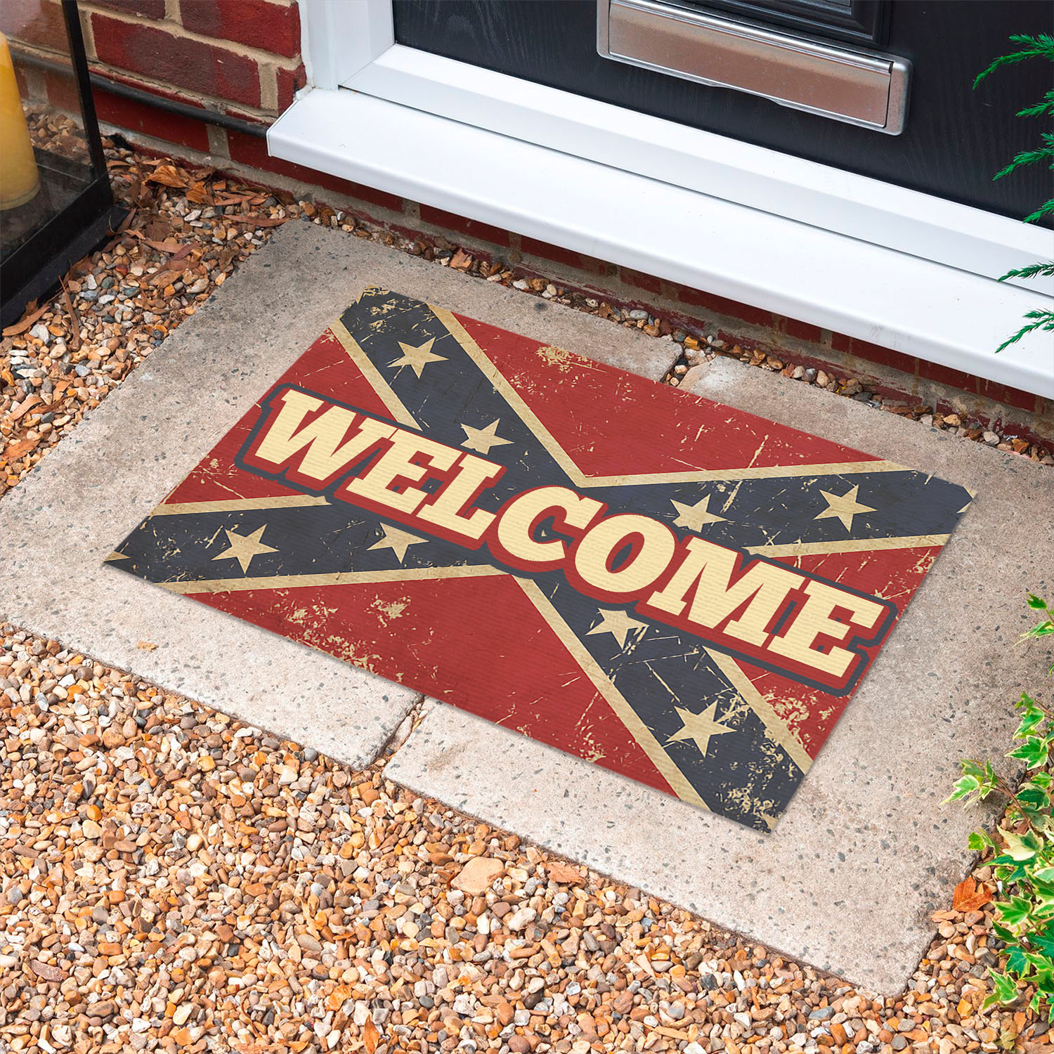 10VT. Welcome Confederate Doormat mockup 10