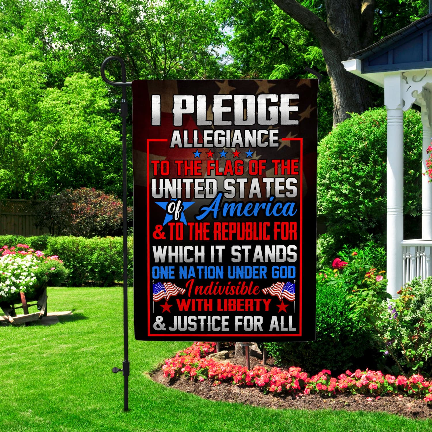 2VT. I Pledge Allegiance Of The US Garden Flag Mockup 2