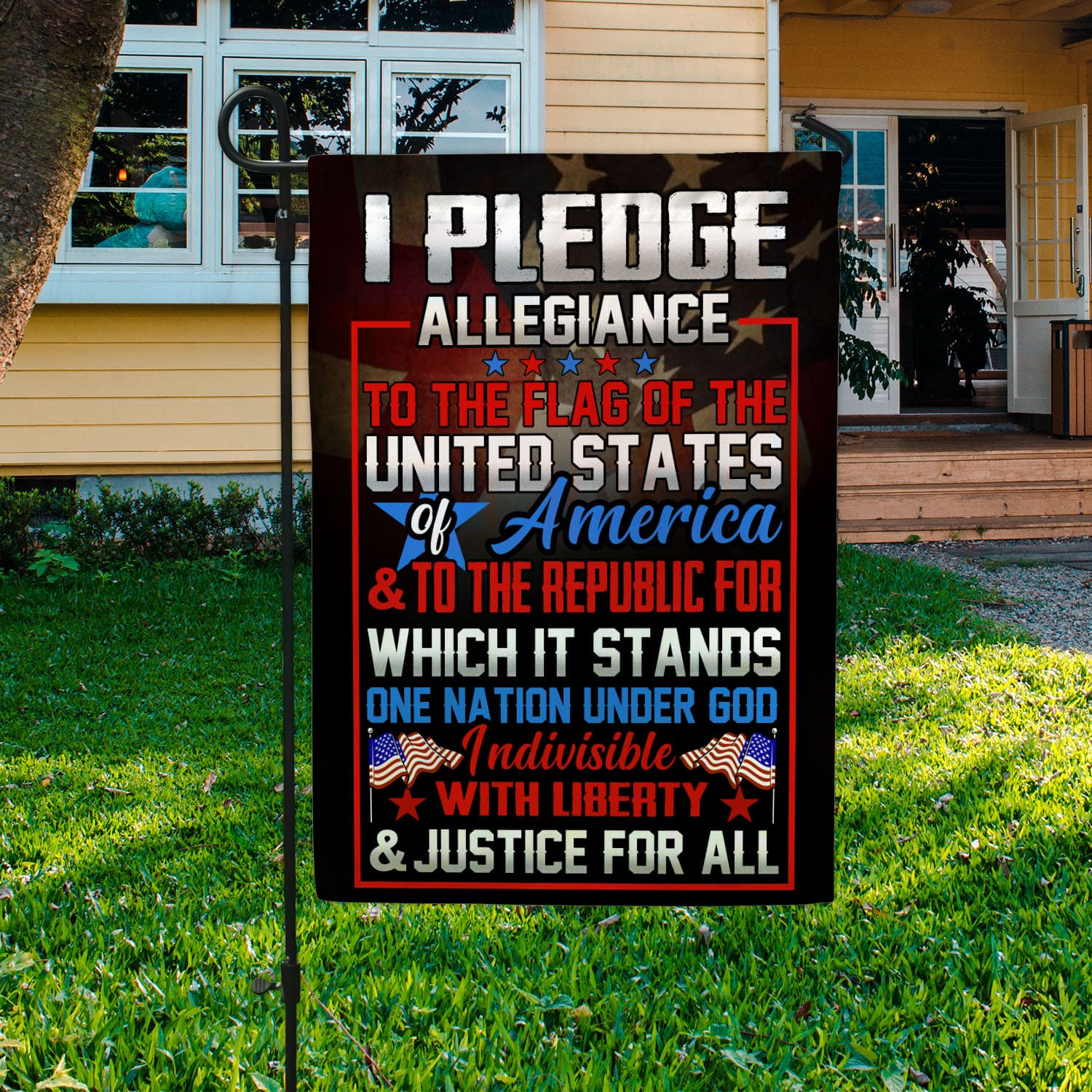 2VT. I Pledge Allegiance Of The US Garden Flag Mockup 3