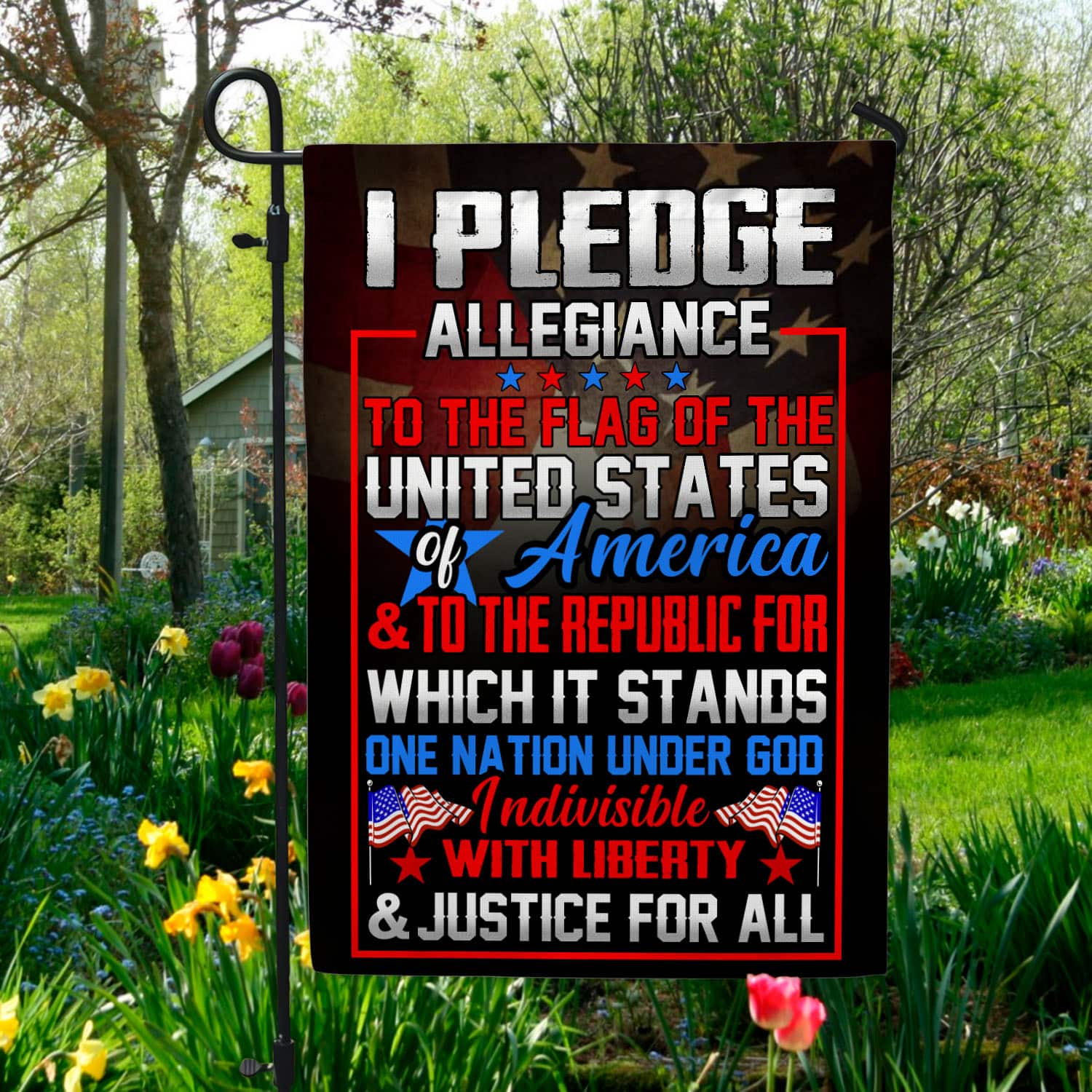 2VT. I Pledge Allegiance Of The US Garden Flag Mockup 5