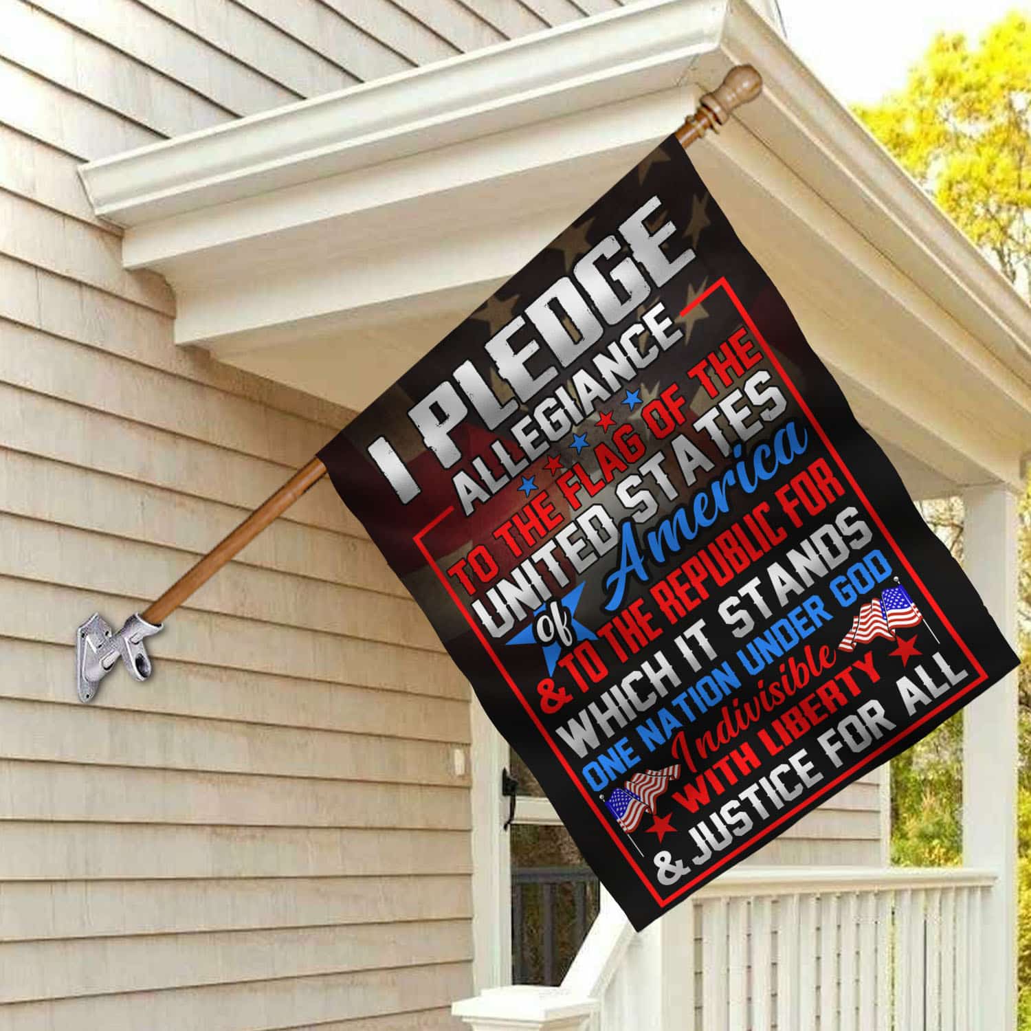 2VT. I Pledge Allegiance Of The US House Flag Mockup 2