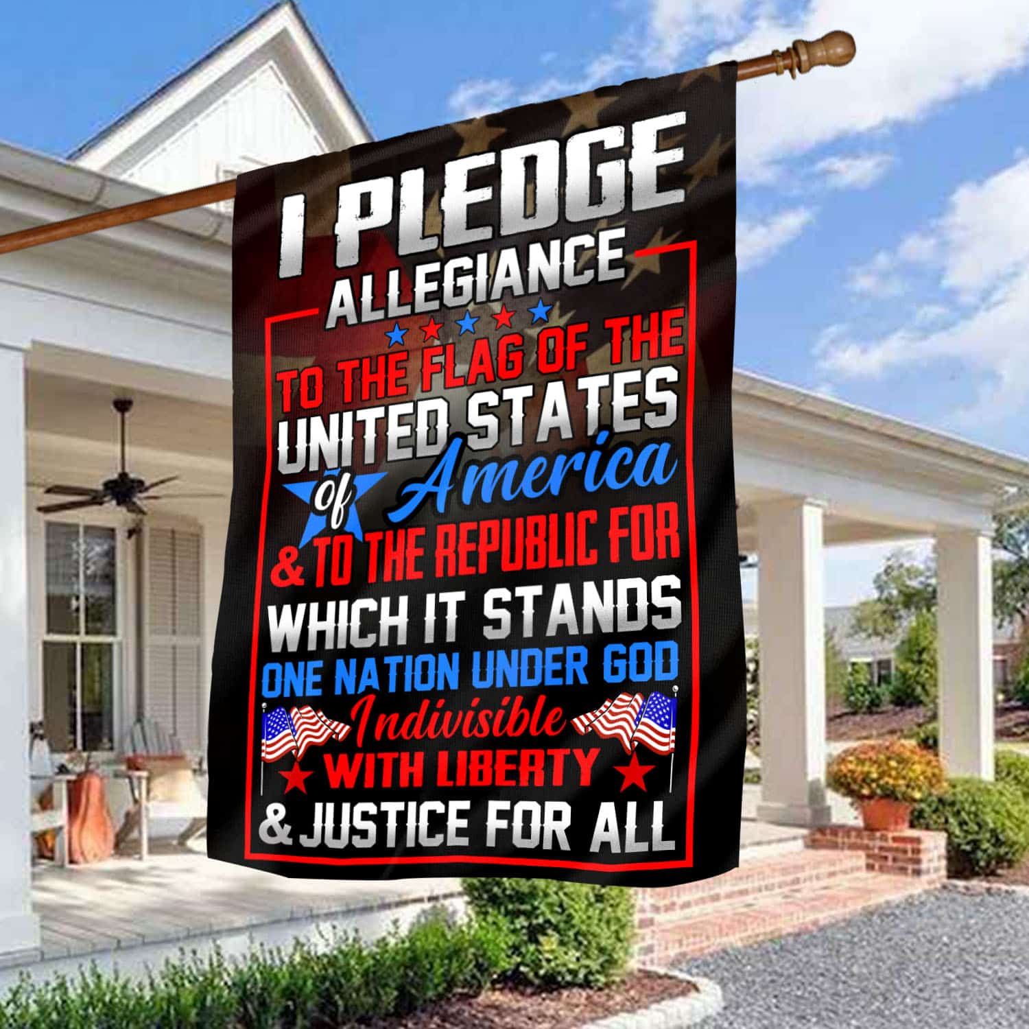 2VT. I Pledge Allegiance Of The US House Flag Mockup 3