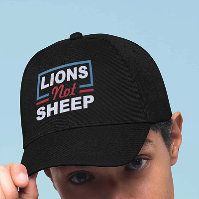 Lions Not Sheep Hat - LNS Twill Cap - Patriot Party Snapback Hat - American Patriot Party Lion Hat