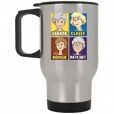 14 oz. Silver Travel Mug