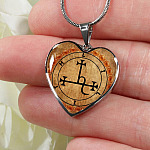 Sigil of Lilith Vintage Necklace Lilith Sigil Seal Heart Pendant Necklace - Bangle Sigil of Lilith Vintage Necklace Lilith Sigil Seal Heart Pendant Necklace - Bangle