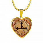 Sigil of Lilith Vintage Necklace Lilith Sigil Seal Heart Pendant Necklace - Bangle Sigil of Lilith Vintage Necklace Lilith Sigil Seal Heart Pendant Necklace - Bangle