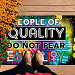 2NH. Fear Equality doormat Doormat mockup 7