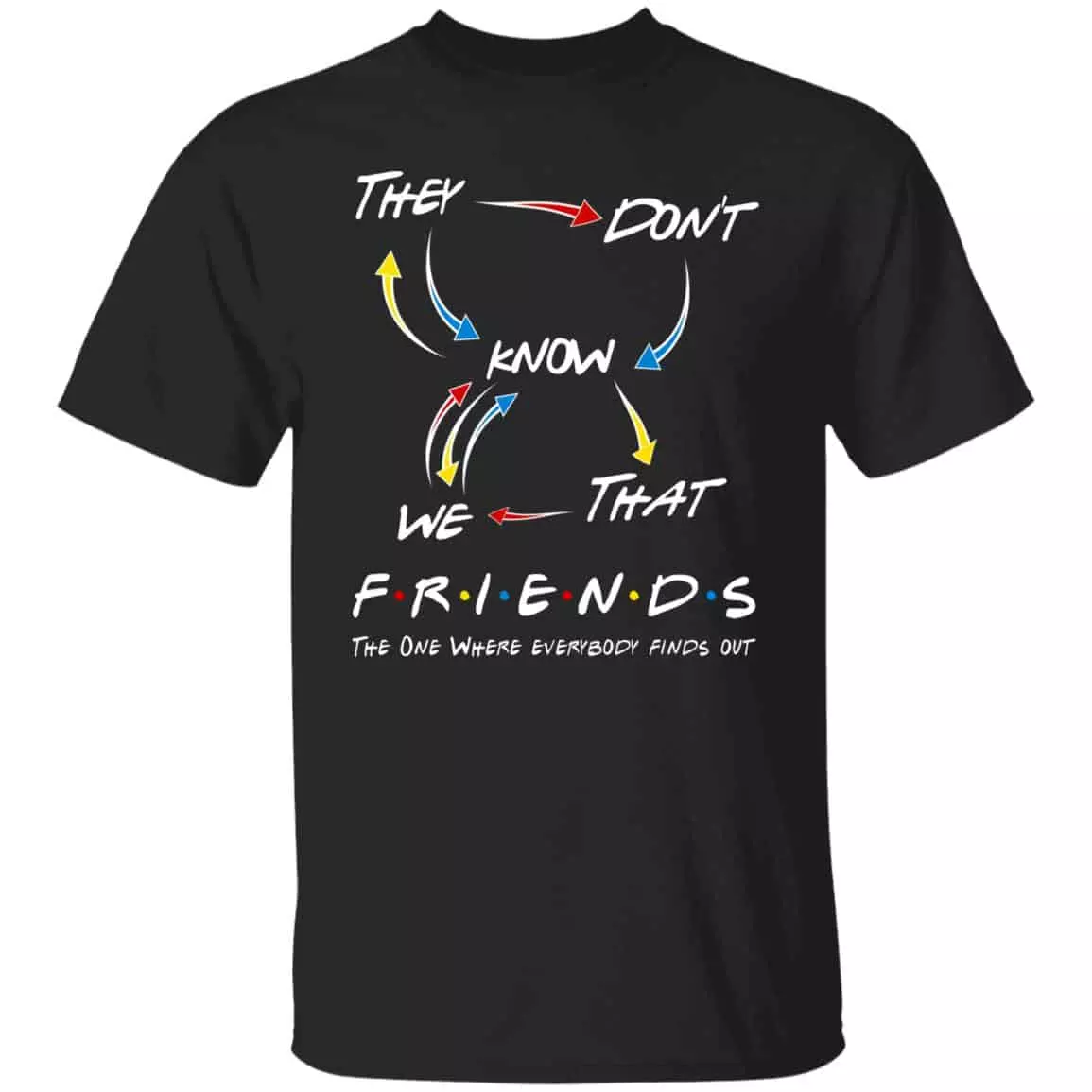 Friends They Don't Know Tshirt, Black, Unisex T-Shirt