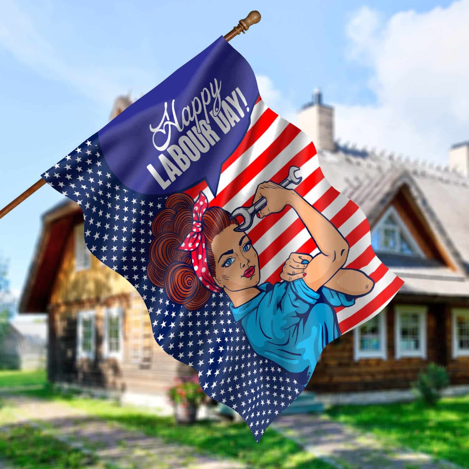 30x40 House Flag Mockup 5
