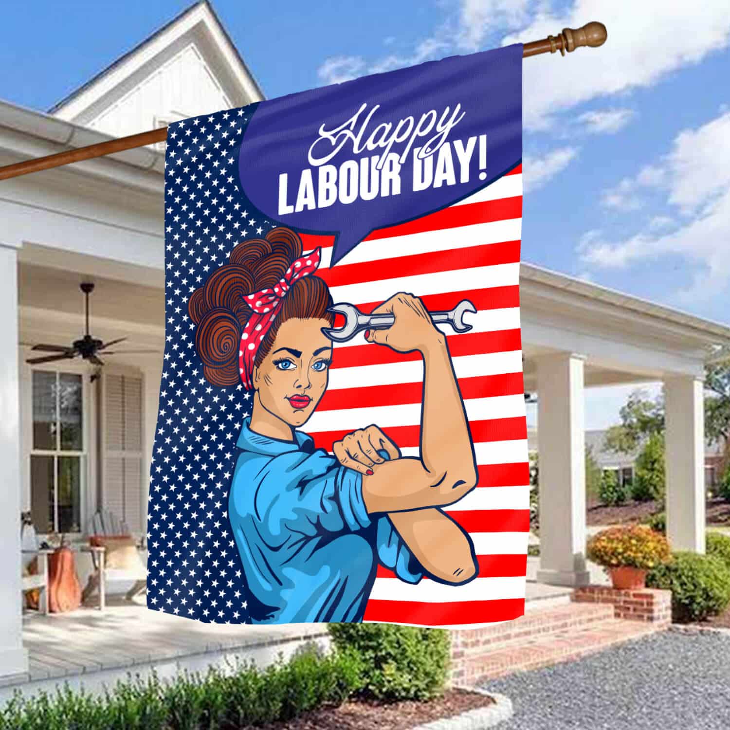 30x40 House Flag Mockup 3